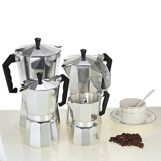 Cafetera Italiana Clásica 6 tazas mango ergonómico cocina de Inducción